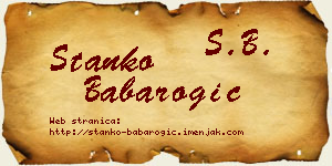 Stanko Babarogić vizit kartica